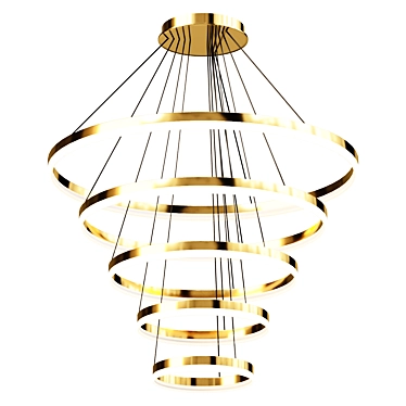 Ring Chandelier Ouluoke Lighting Fixture 3D model image 1 