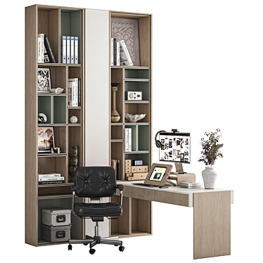 Modern Office Furniture Set 3D model image 1 