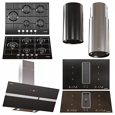 Maunfeld Modern Appliance Set Bundle 3D model image 1 