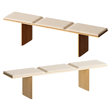 Classic VELASCA Bench 3D model image 1 