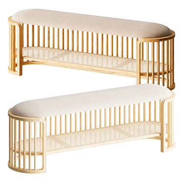 Stylish PIANCA PALU Bench 3D model image 1 