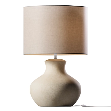 Brynlee Ivory Table Lamp 3D model image 1 