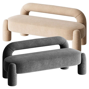 DOOQ MARLON Bench 3D model image 1 