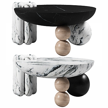 Artistic Marble Coffee Table by Bohinc 3D model image 1 