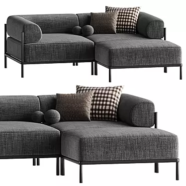 NOAH LIVING Modular Fabric Sofa 3D model image 1 