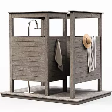 Corona Outdoor Shower Unit 3D model image 1 