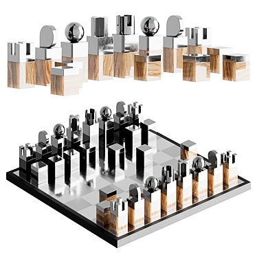 Luxury Chess Set NELSON 3D model image 1 