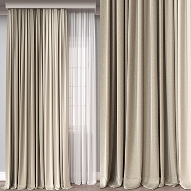 860 Curtain Model Export 3D 3D model image 1 