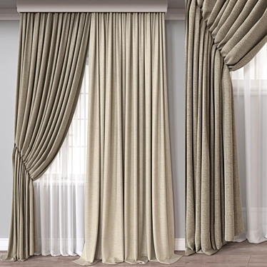 Versatile 3D Curtain Model. 3D model image 1 