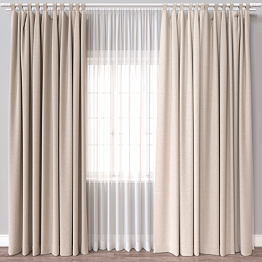 Dual-Render Curtain Model 866 3D model image 1 