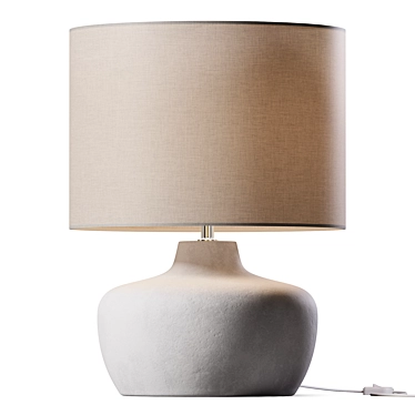 White Marble Clayton Table Lamp 3D model image 1 