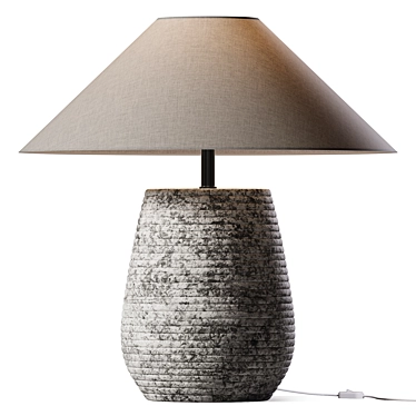 Elegant Textured Ceramic Table Lamp 3D model image 1 