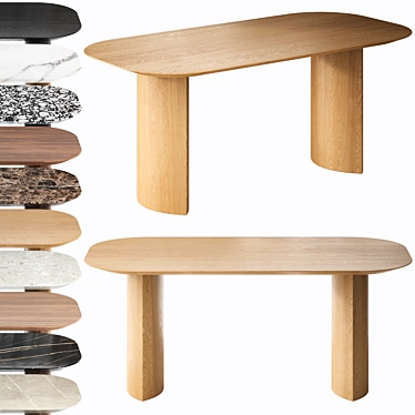 Customizable Miniforms Plauto Dining Table 3D model image 1 