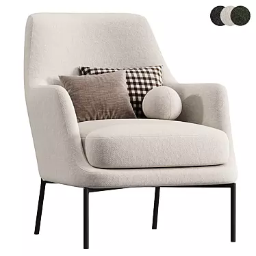 Stylish JOYCE Armchair Flexform 3D model image 1 