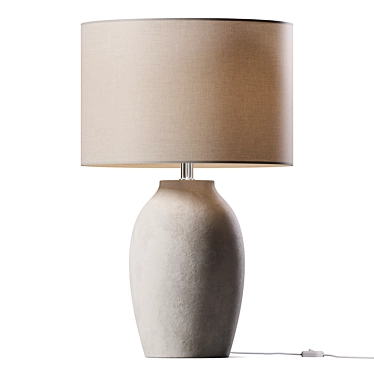 Elegant Concrete Table Lamp 3D model image 1 