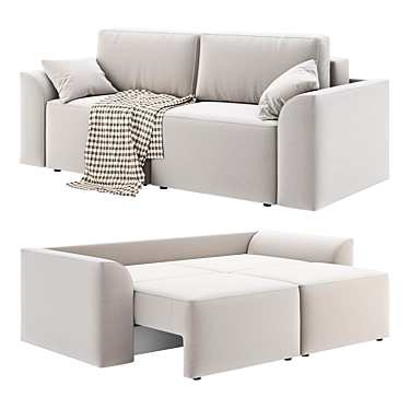 Chester Sofa Bed - Transformable Design 3D model image 1 
