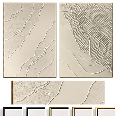 Plaster Duo Frame Set 589 3D model image 1 