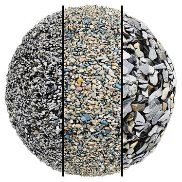 Gravel Stone Covering Texture Set 3D model image 1 