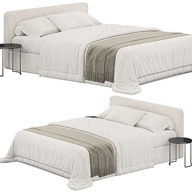 Modern Dual Format Bed Design 3D model image 1 