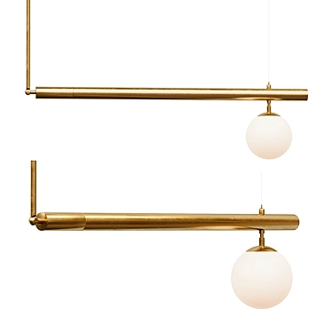  Modern Brass Ceiling Pendant 3D model image 1 