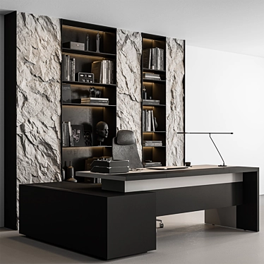 Translated text from Russian: "Boss Desk - Office Furniture 543"

Executive Desk Set 543 3D model image 1 