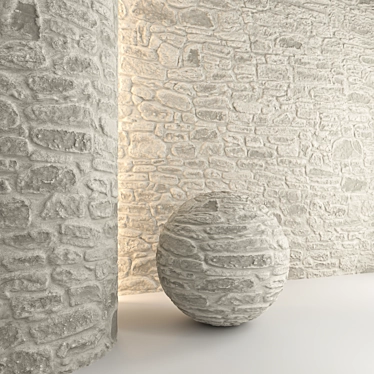 Stone Wall 3D Model Kit 3D model image 1 