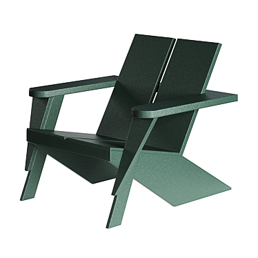 Modern Green Adirondack Chair 3D model image 1 