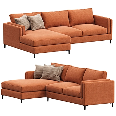 Sutton Rust Emery Sectional Set 3D model image 1 