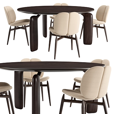 Sleek Roche Bobois Dining Set 3D model image 1 