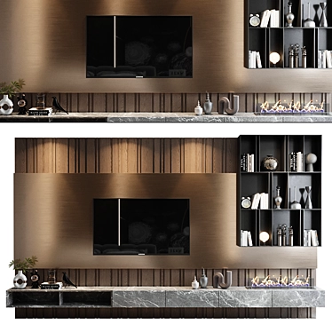 Title: Modern TV Shelf for Living Room 3D model image 1 