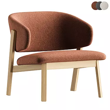 Modern Upholstered Easy Chair Wolfgang 3D model image 1 