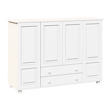 Redmond Pine Solid Wardrobe 3D model image 1 