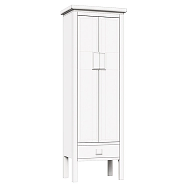 Natural Oak Ling Wardrobe 3D model image 1 