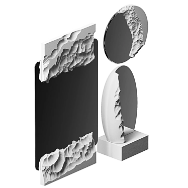 Gypsum Decor Mirror, Custom-made 3D model image 1 