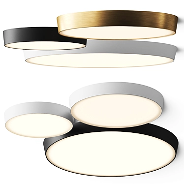 Circular C Schatti Ceiling Lamp - Modern Rotating Design 3D model image 1 