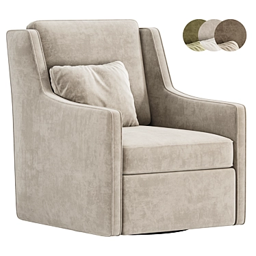  Stylish Swivel Upholstered Armchair 3D model image 1 