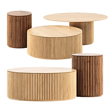 Sleek Asplund Accent Tables 3D model image 1 
