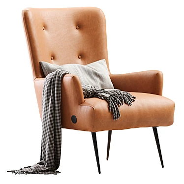 Modern Melbourne Armchair Design 3D model image 1 