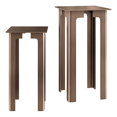 Elegant Pedestal Table Design 3D model image 1 