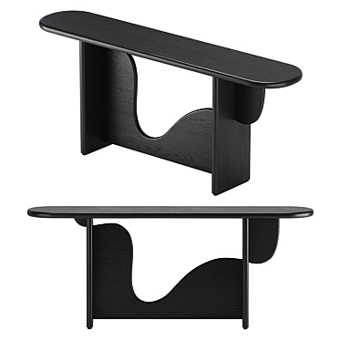 Elegant Modern Rubio Console Table 3D model image 1 