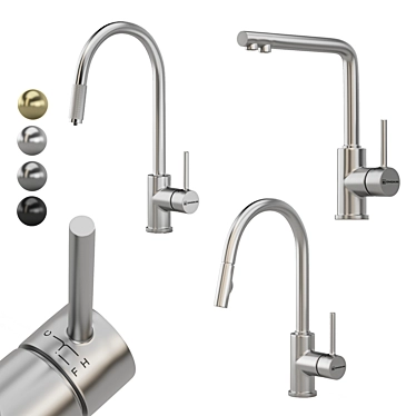 Designer Omoikiri Faucet Set 02 3D model image 1 