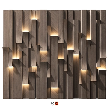 Modern Wall Panel Decor Set 3D model image 1 