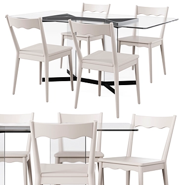 Prisma Dining Set with Stella 3D model image 1 