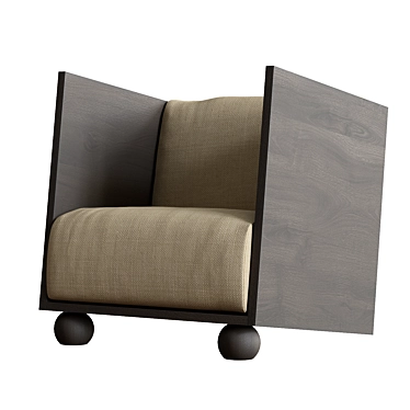 Lux Linen Lounge Chair 3D model image 1 