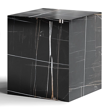 Modern Marble Black Side Table 3D model image 1 