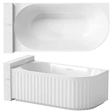 Abber Acrylic Bathtub AB9412 3D model image 1 