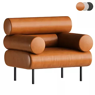 Modern Leather Armchair Cabin Model 3D model image 1 