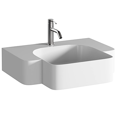 Modern Stone Wall Hung Sink 3D model image 1 