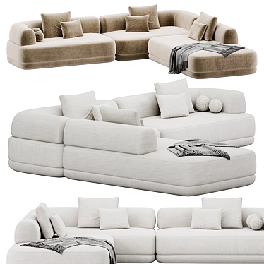 Modern Italian Design Bamper Sofa 3D model image 1 