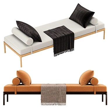 Elegant RH Padua Daybed 3D model image 1 